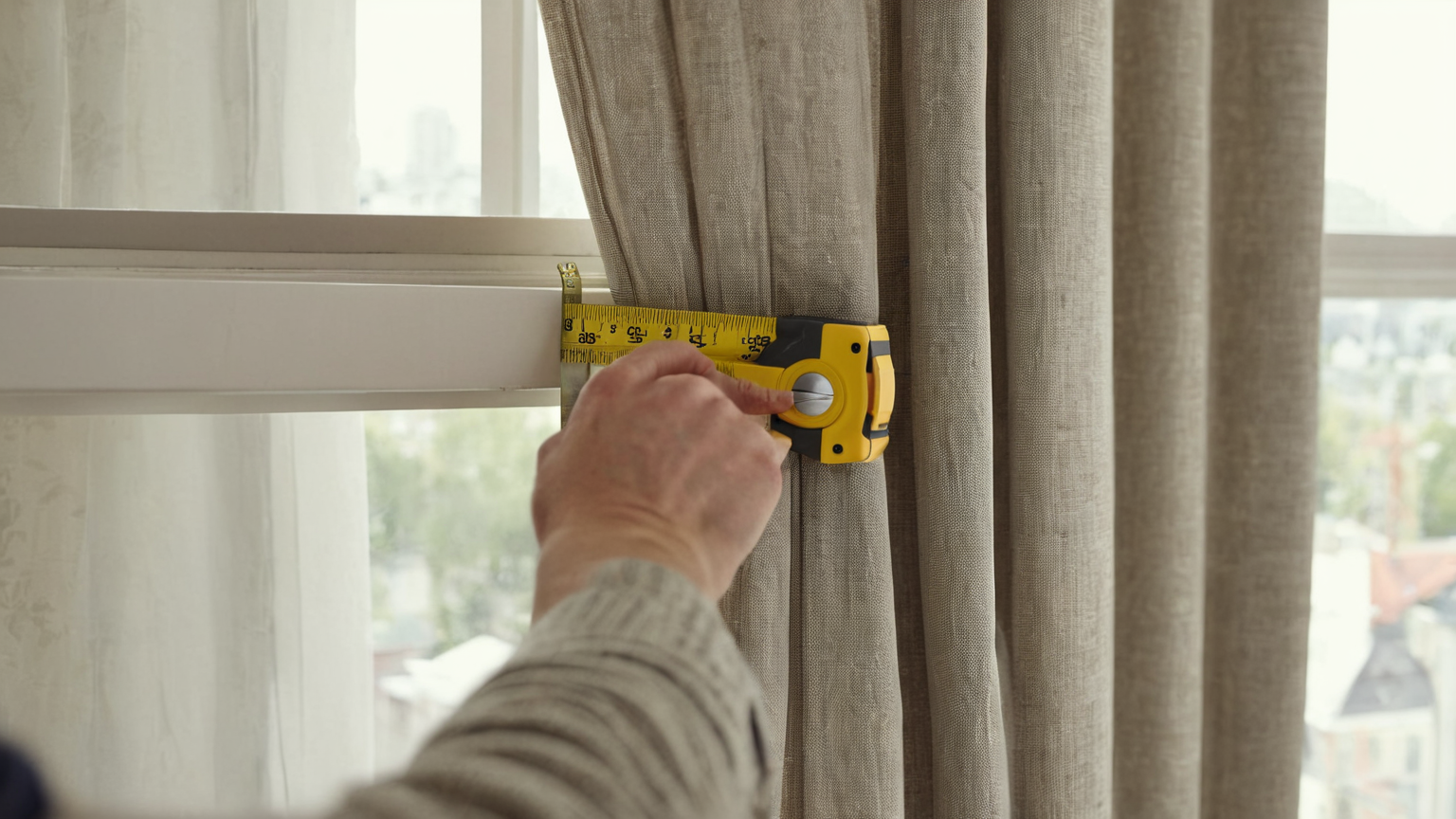 Measuring apartment window