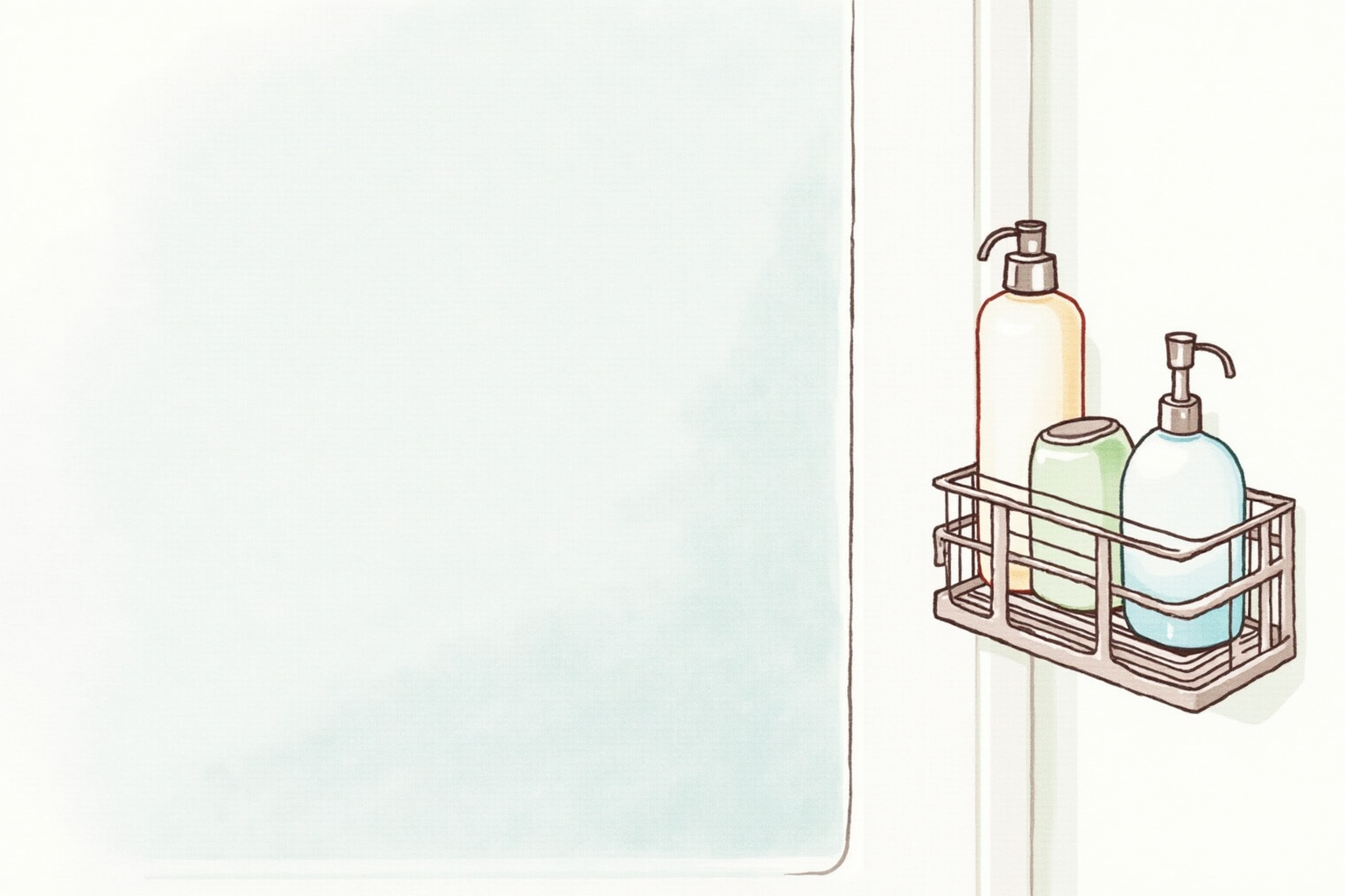 Bathroom corner shower caddy organized