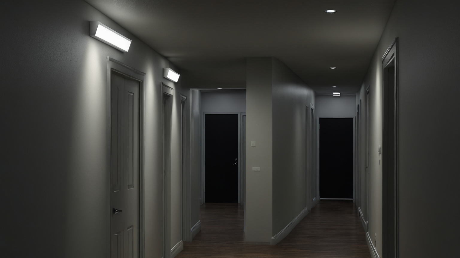 Clear path blackout lighting