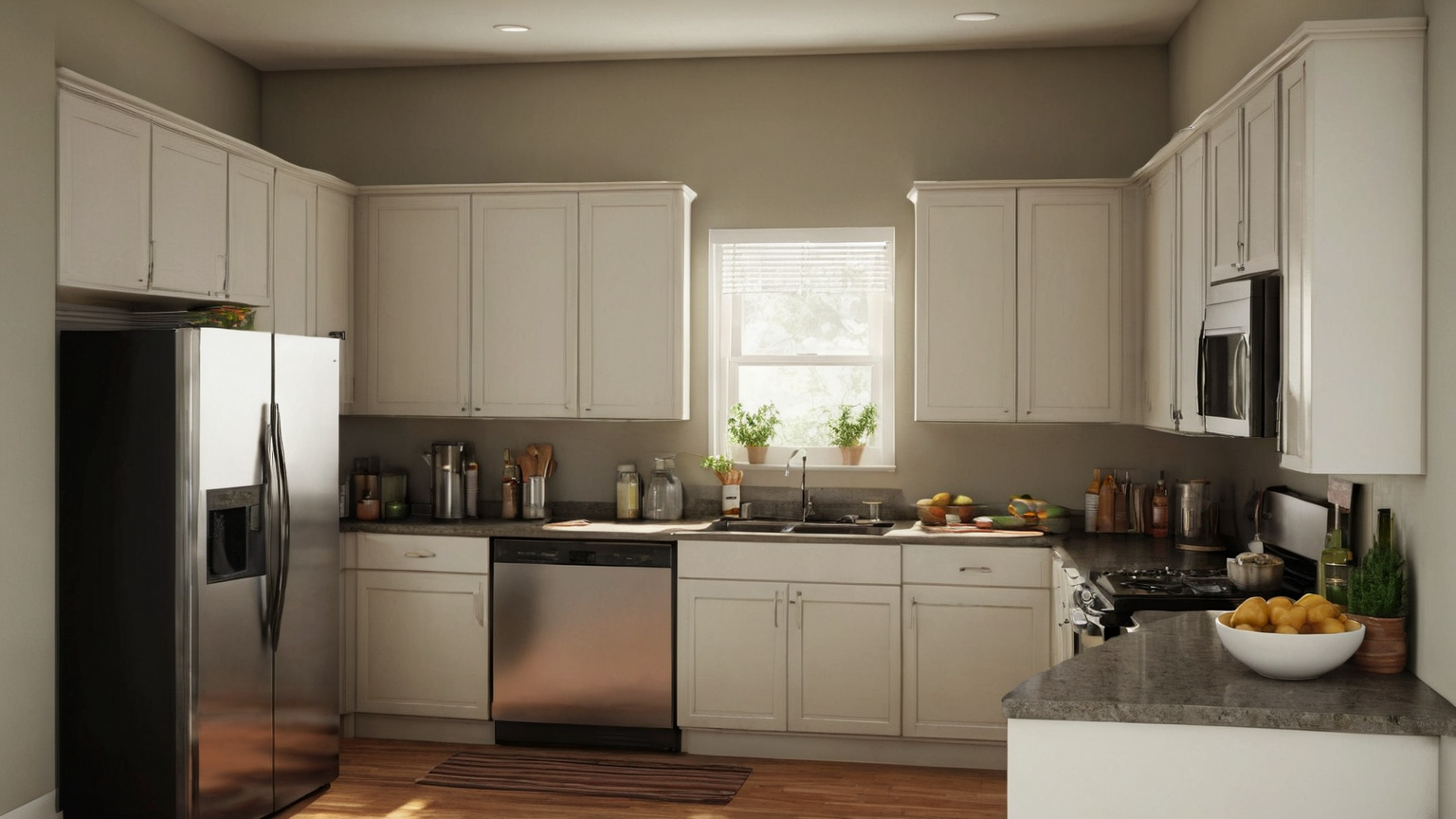Kitchen with fridge clearance