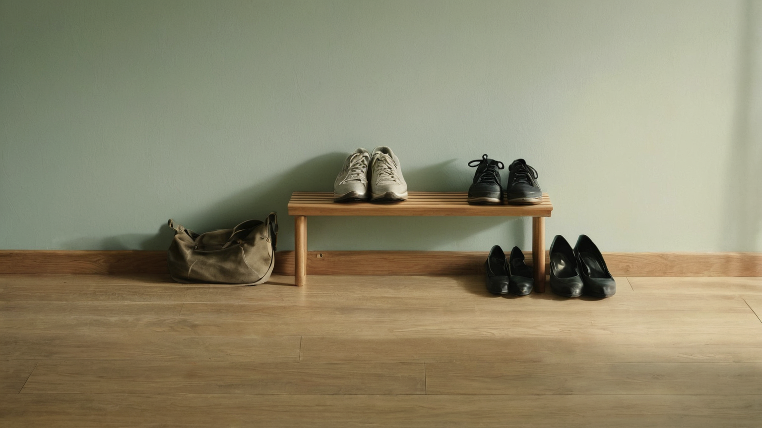 Wet shoes on tray before storage