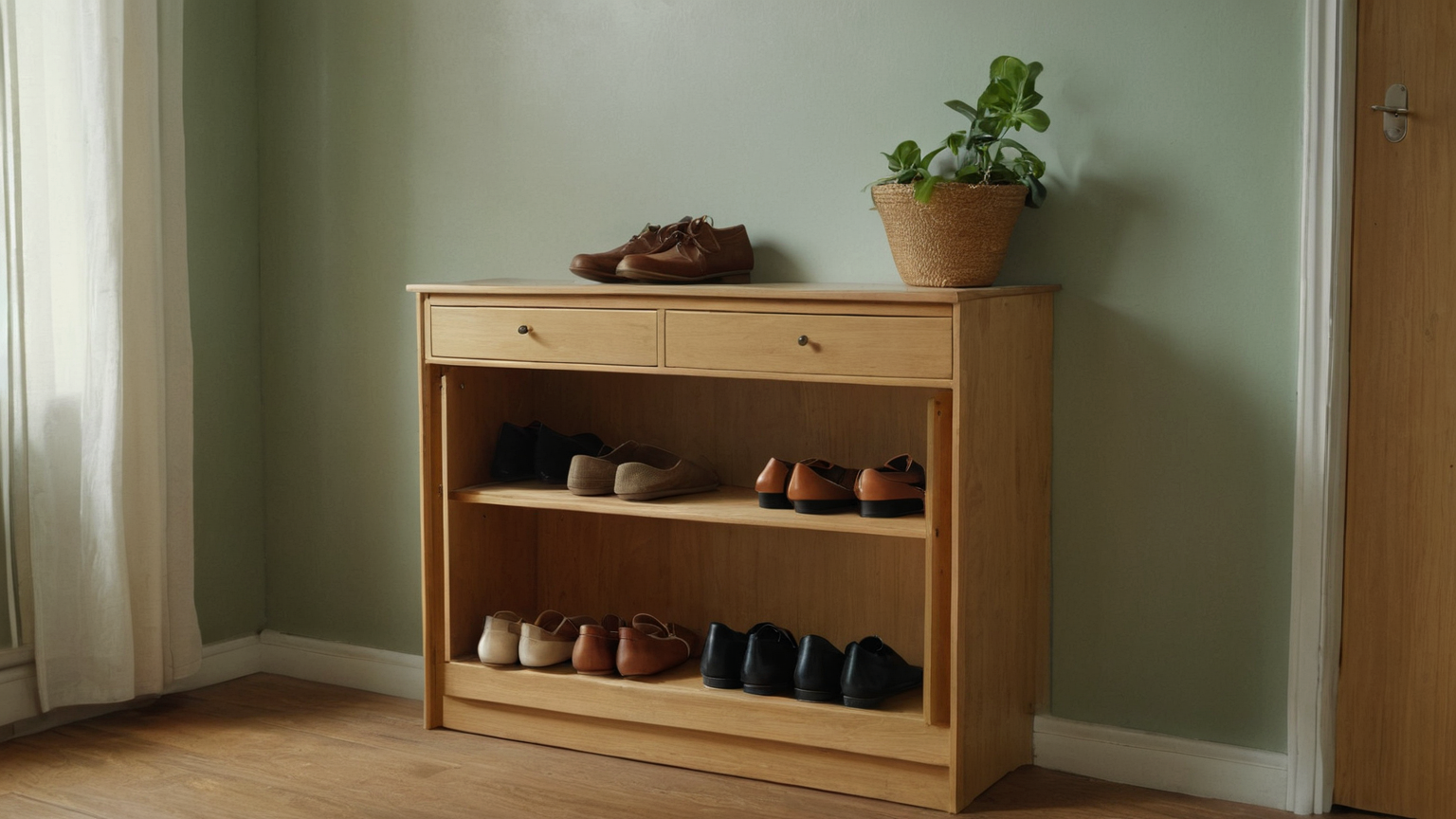 Micro Entry Shoe Cabinet Setup: Summer Odor Control Without Blocking the Door