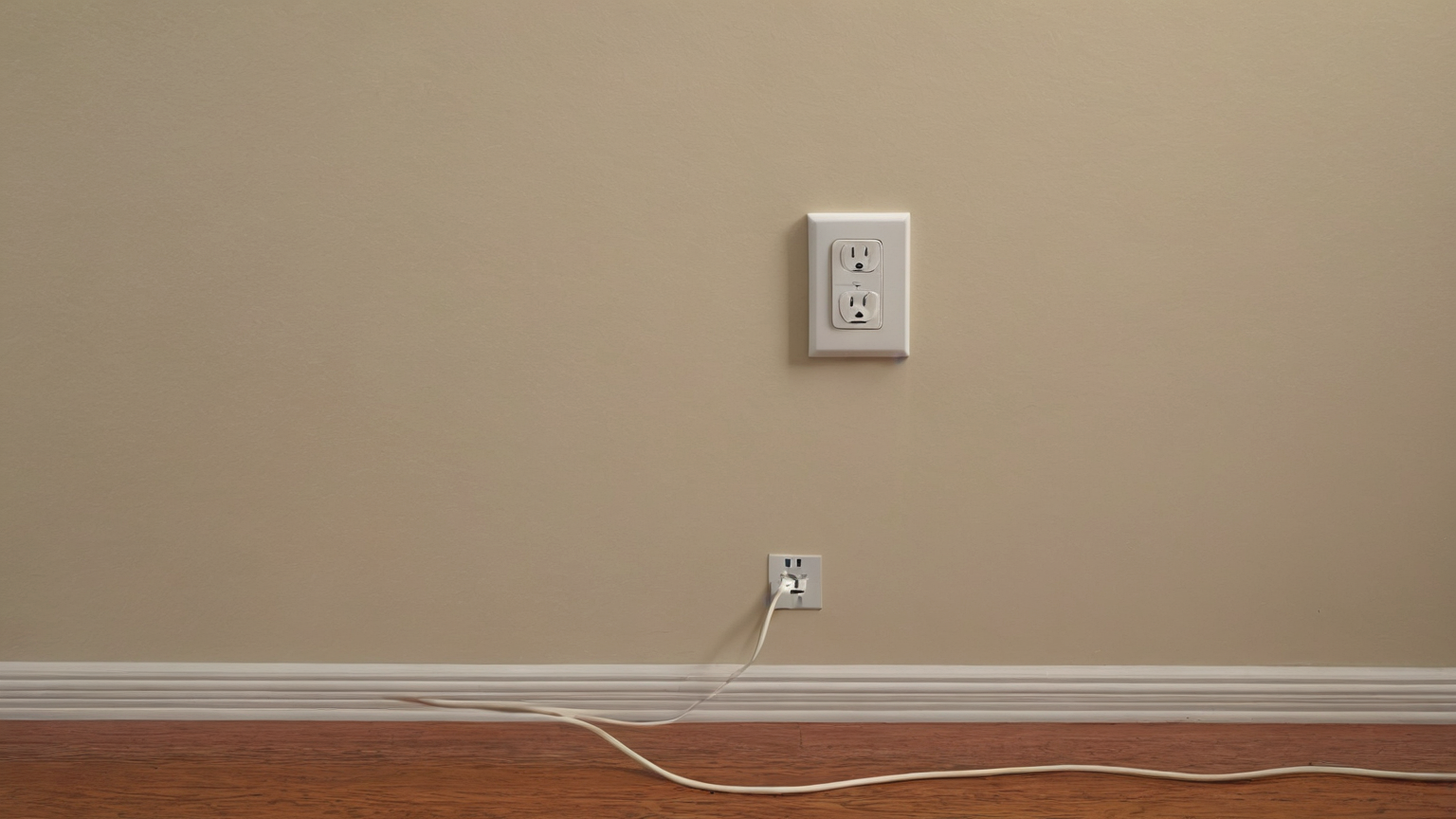 Safe cord route near AC