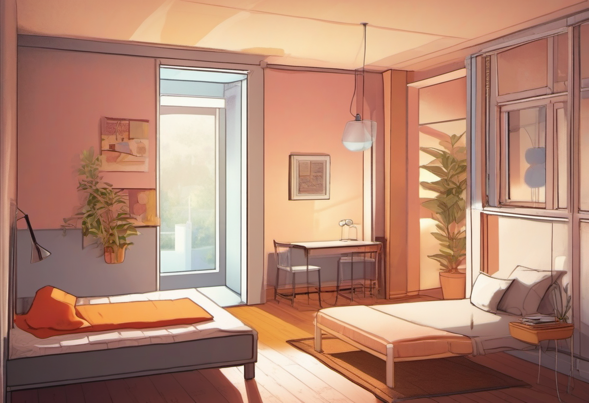 Tenant comparing daylight privacy and nighttime insulation
