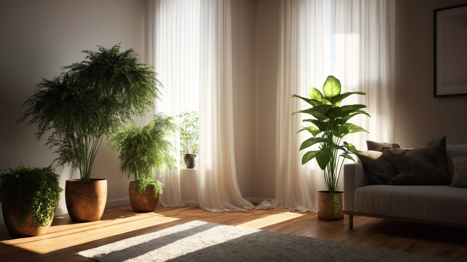 Afternoon heat gain comparison with curtains